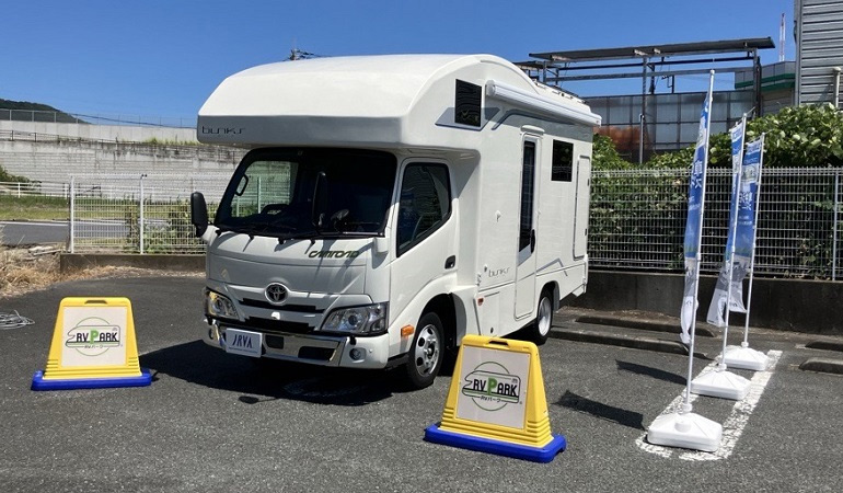 コンビニのRVパークの様子