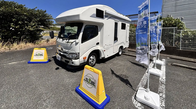 コンビニのRVパークの様子