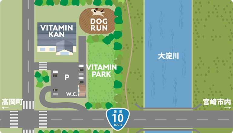道の駅 高岡ビタミン館のマップ