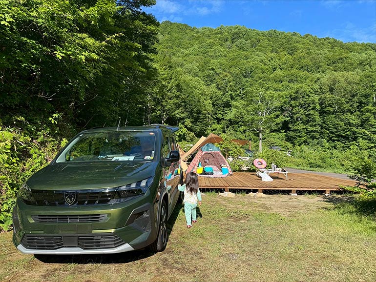 車中泊キャンプの風景