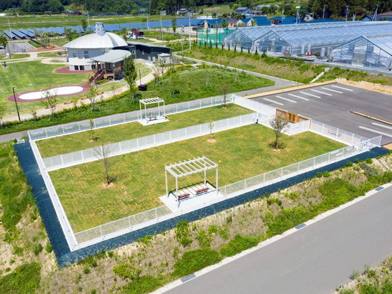 いいたて村の道の駅までい館のドッグラン