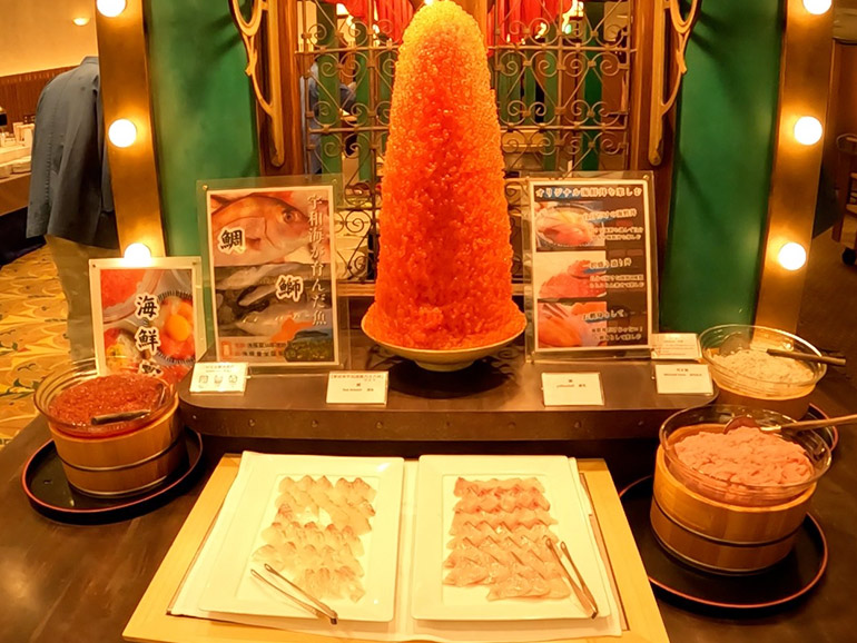 道後温泉 大和屋本店のビュッフェ