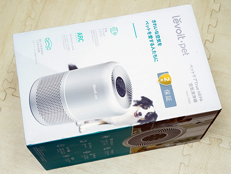 Levoit Core P350 空気清浄機の箱