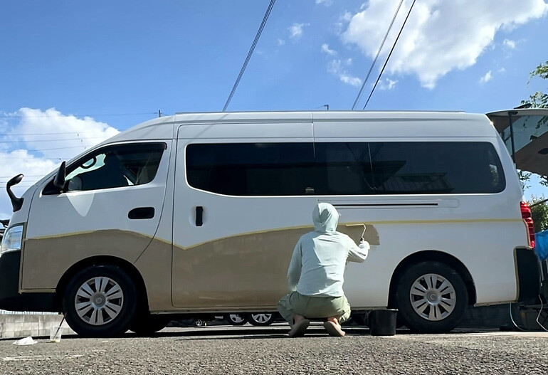 塗装中