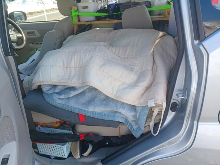 車中泊で使用する布団