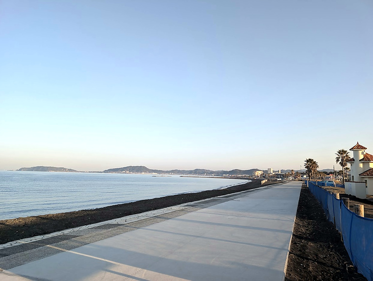 北条海岸駐車場からの風景