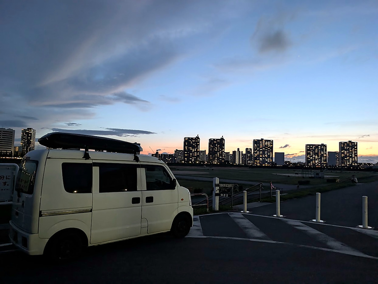 多摩川の夜景