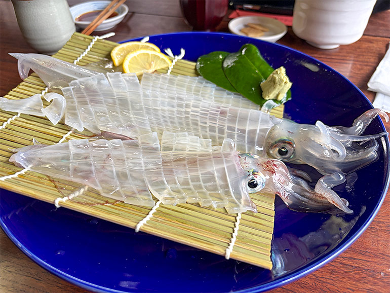 いか活き造りふじおかのコース料理