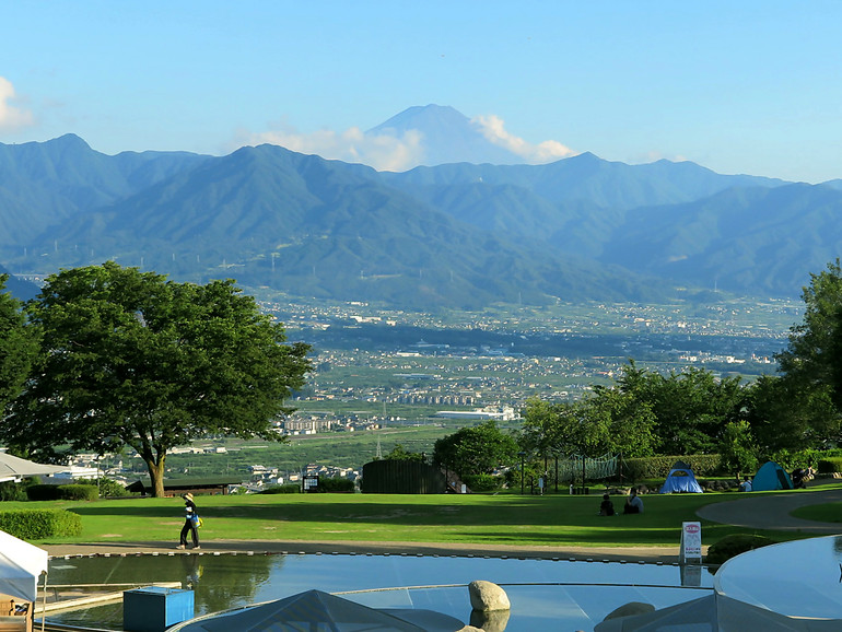 笛吹川フルーツ公園の景色