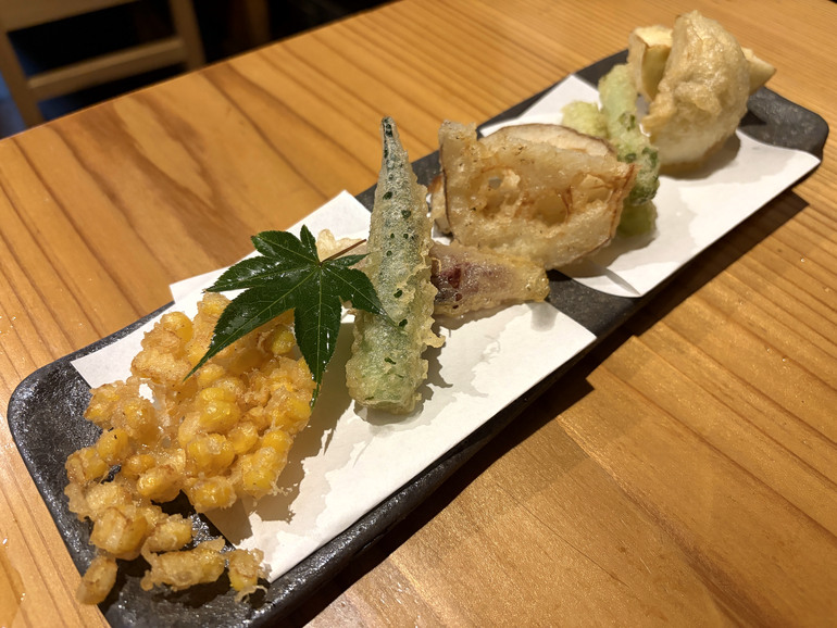 蕎麦と酒おもたかの天ぷら