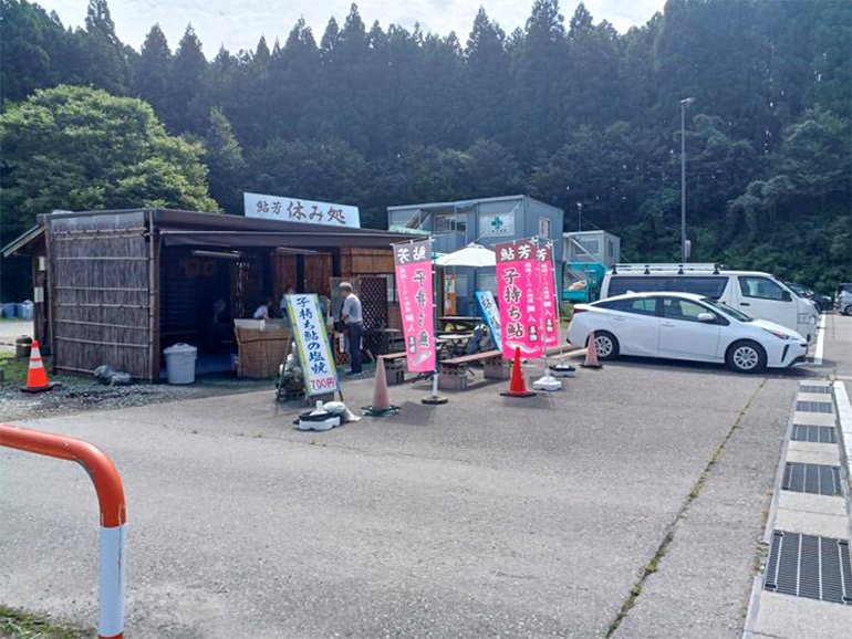 道の駅 細入の露店