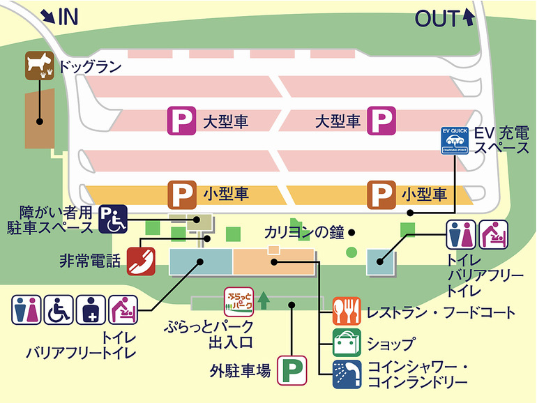 鮎沢PA(上り)のマップ