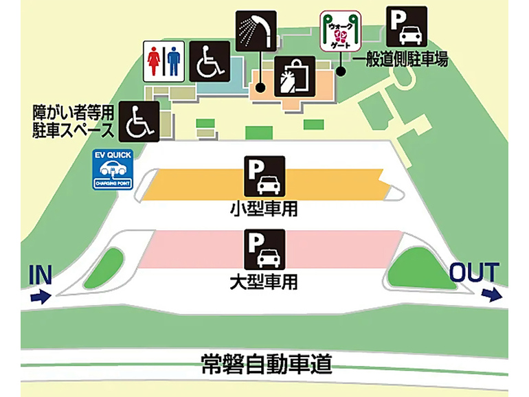 千代田PAのマップ
