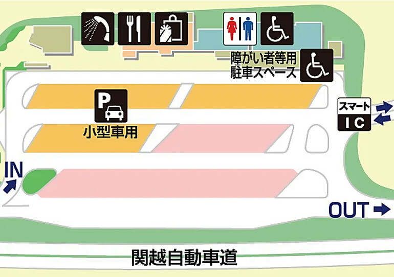 寄居PA(上り)のMAP