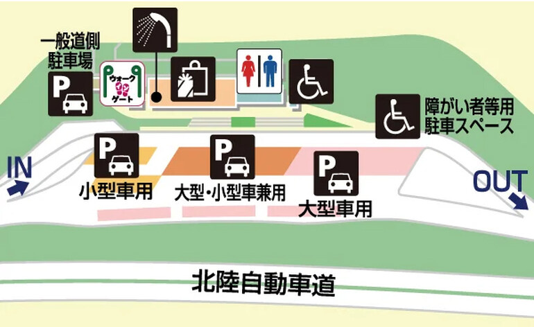 大積PA(上り)のマップ