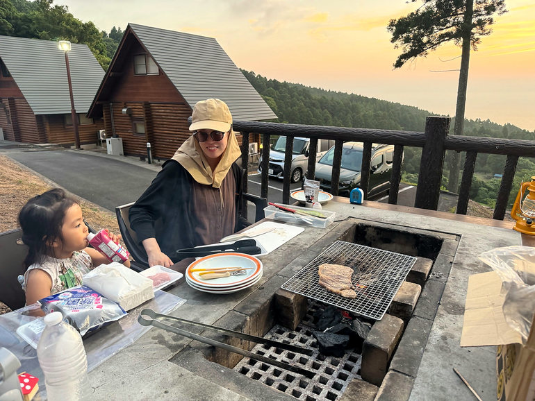 ガラガラ山キャンプ場でBBQ