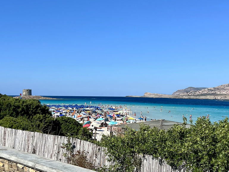 イタリアのビーチの景色