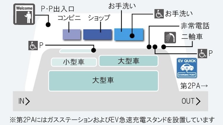 草津PA(上り)の地図